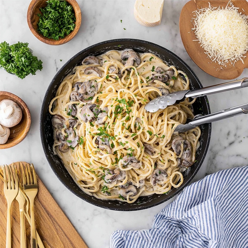 Creamy Mushroom Pasta Recipe - Recipe Image