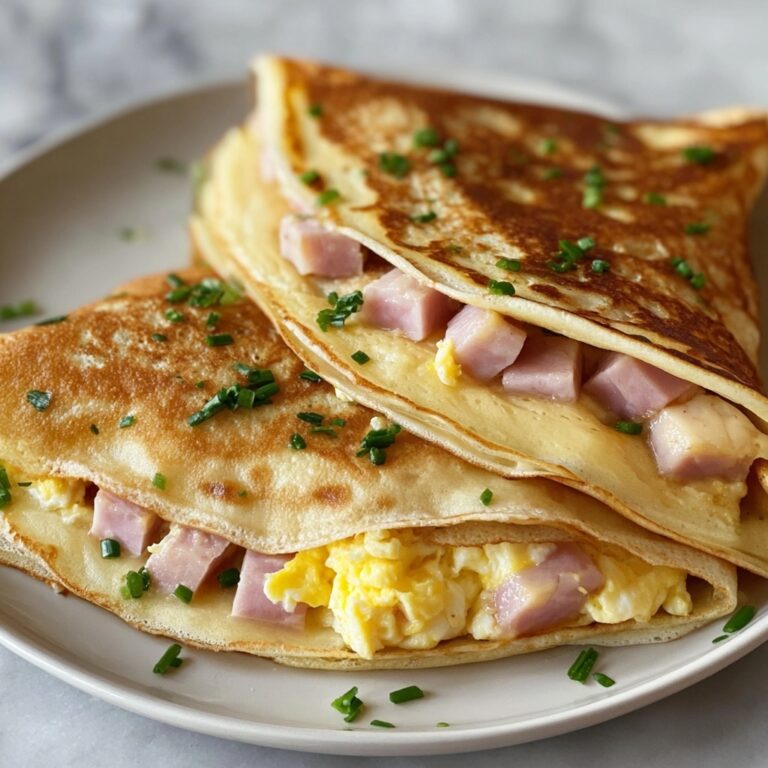 Egg, Ham, and Cheese Crepes for Breakfast Bliss Recipe
