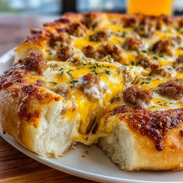 Sausage Gravy Crescent Roll Breakfast Pizza Recipe