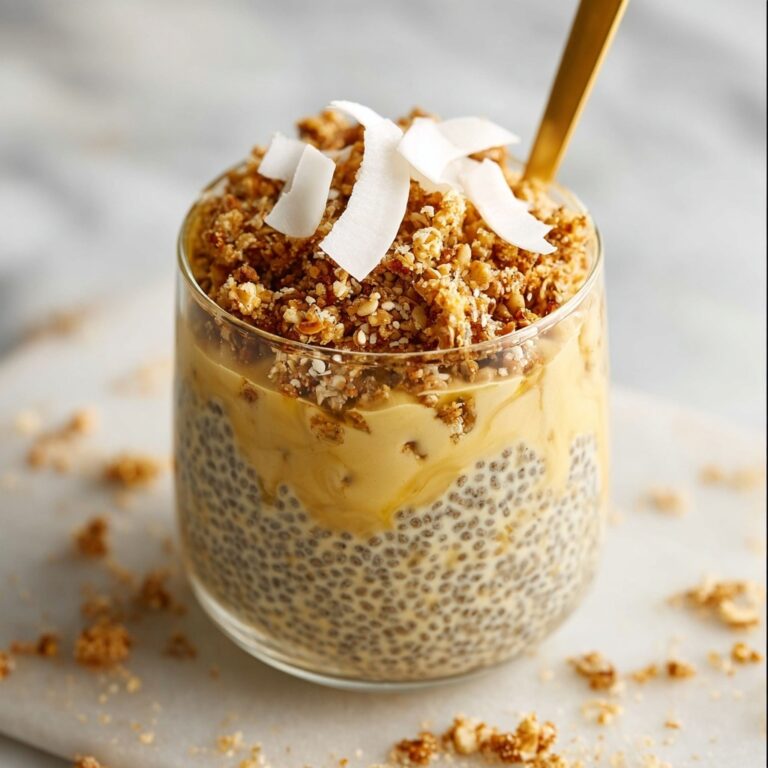 Mango Lassi Chia Pudding with Sticky Walnut Crumble Recipe