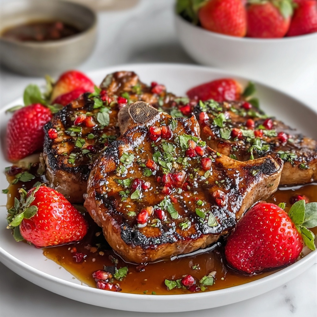 Strawberry Balsamic Pork Chops Recipe - Recipe Image