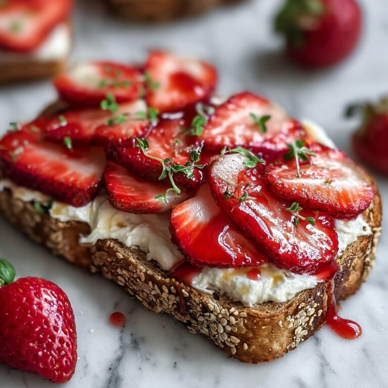 Roasted Strawberry Whipped Ricotta Toast Recipe