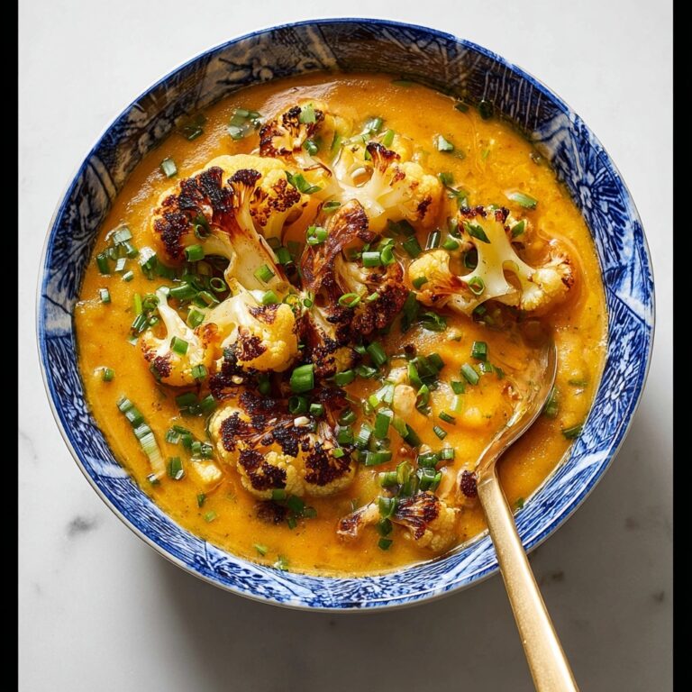 Sweet Potato Soup with Roasted Cauliflower Crumbles Recipe