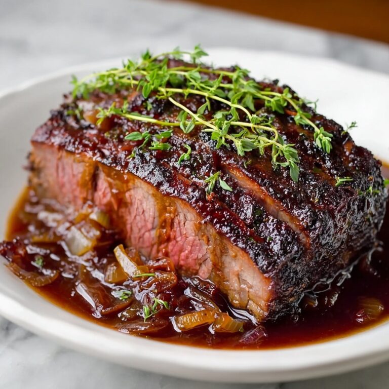 Red Wine & Gelatin Jus Brisket Recipe