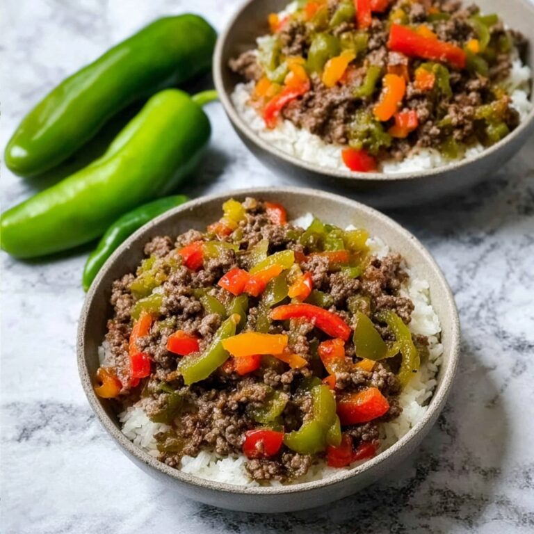 Beef and Pepper Rice Bowls Recipe