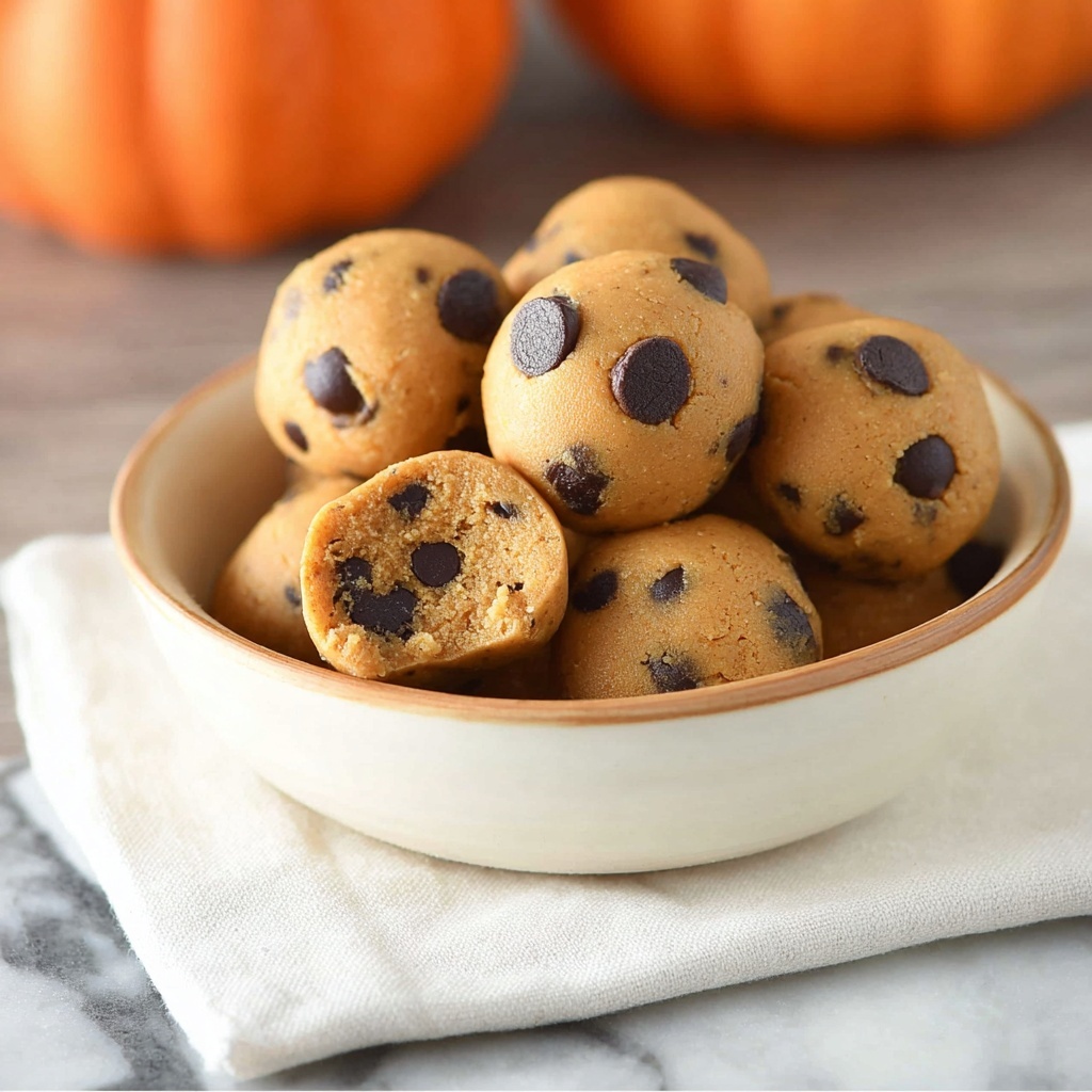 Pumpkin Chocolate Chip Cookie Dough Bites Recipe - Recipe Image
