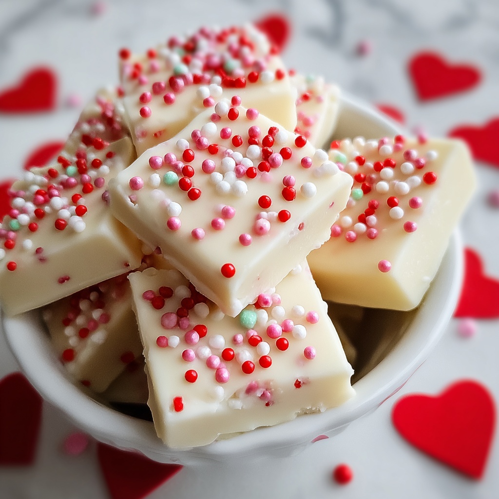 White Chocolate No-Bake Festive Candy Recipe - Recipe Image