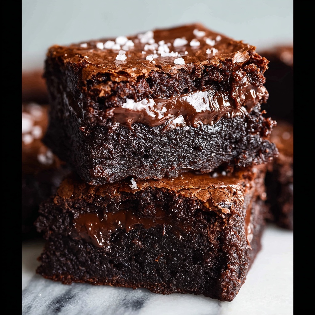 Chocolate Nutella Brownies Recipe - Recipe Image