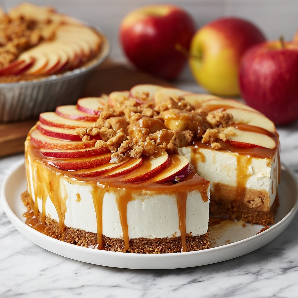 No-Bake Apple Pie Cheesecake Recipe - Recipe Image