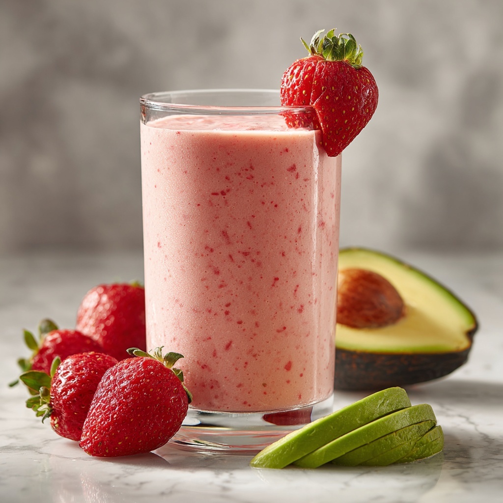 Strawberry Avocado Smoothie - Recipe Image