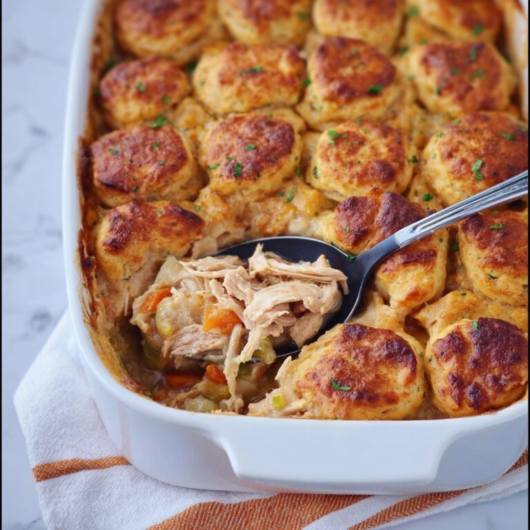 Buffalo Chicken Pot Pie with Biscuit Crust Recipe