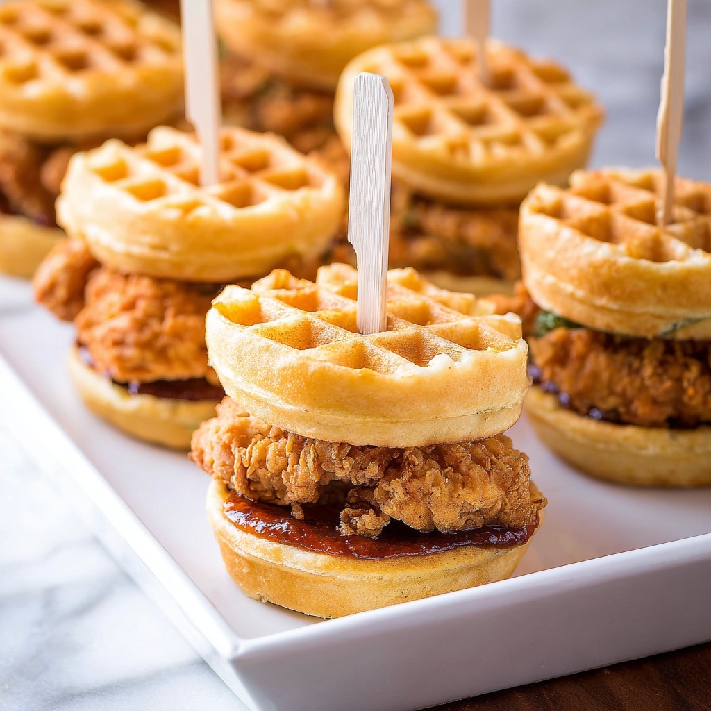 Chicken and Waffle Sliders Recipe - Recipe Image