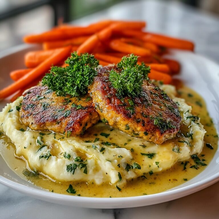 Creamy Herb Chicken Thighs with Carrots & Mashed Potatoes Recipe