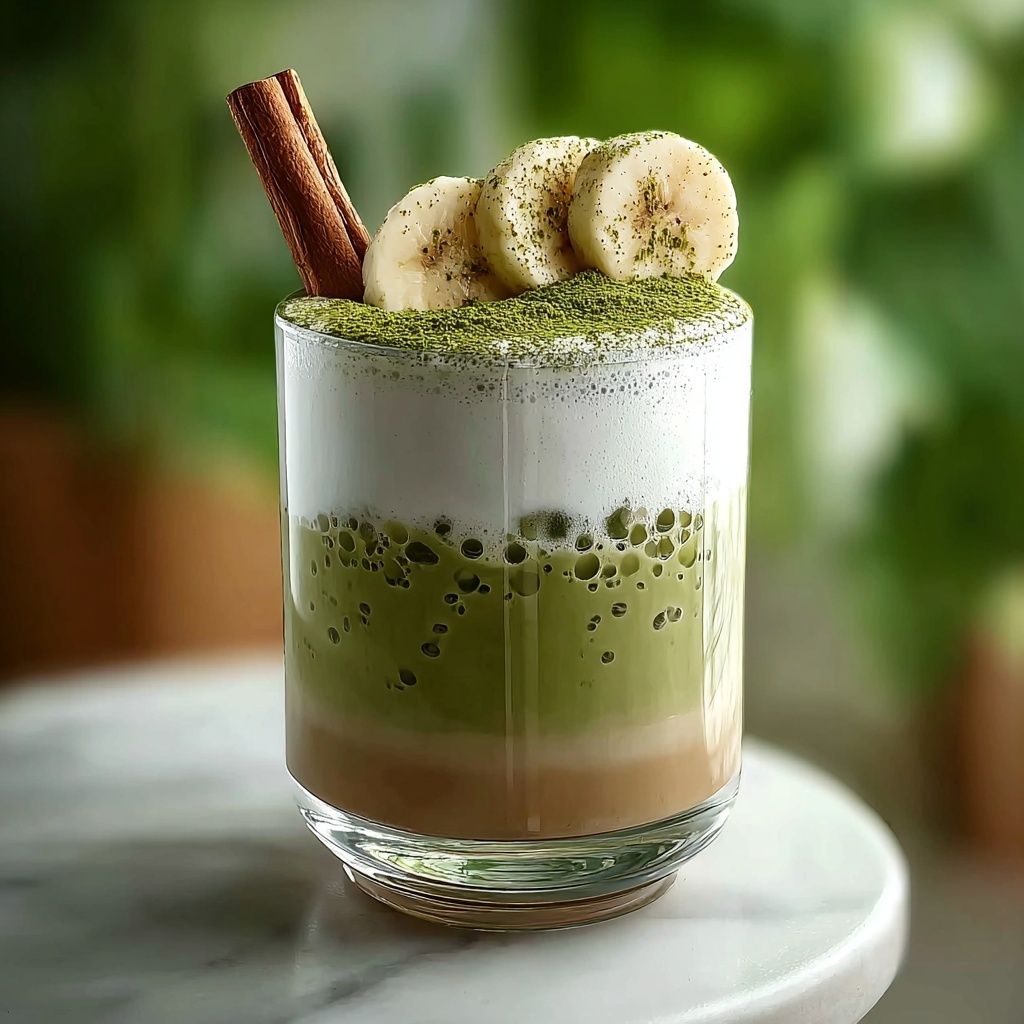 Creamy Easy Banana Matcha Latte for a Refreshing Boost Recipe - Recipe Image
