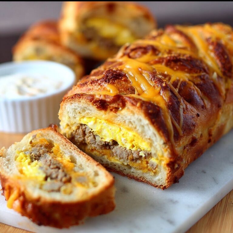 Breakfast Sausage and Egg Stromboli Recipe