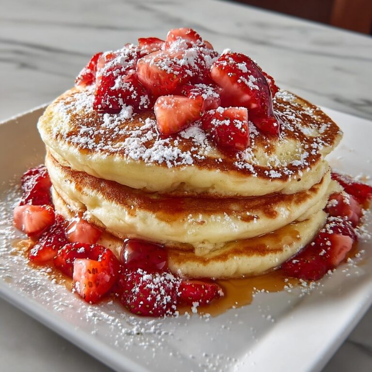 Fluffy Strawberry Cheesecake Pancakes: Irresistibly Creamy! Recipe