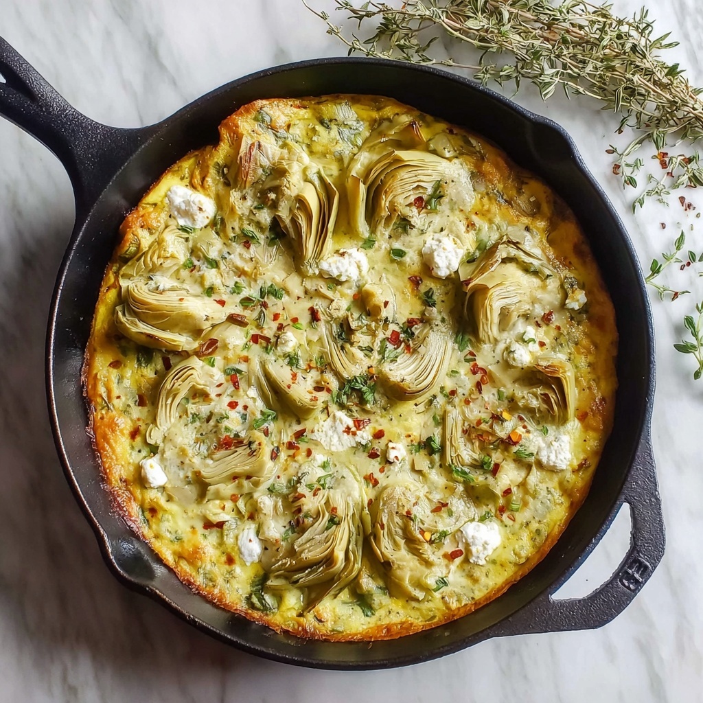 Easy Artichoke Leek Frittata Recipe - Recipe Image