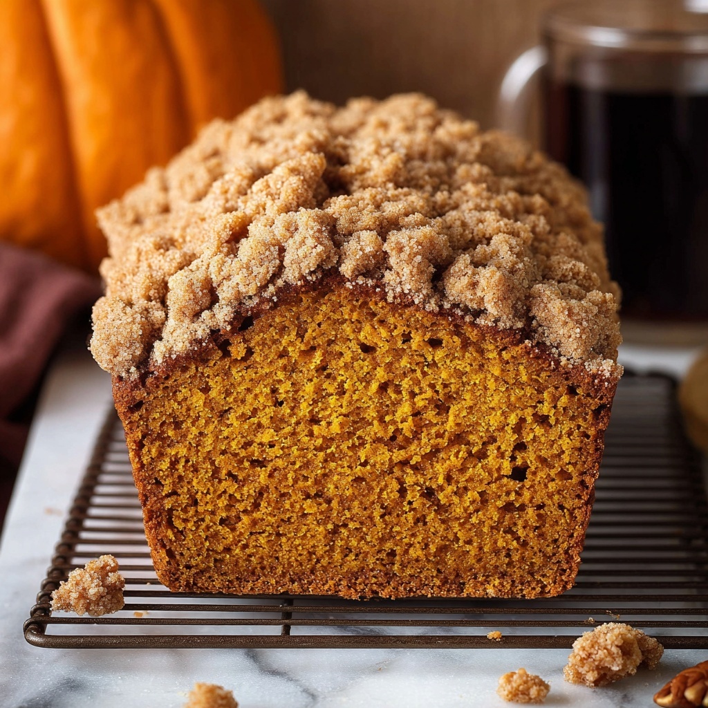 Pecan Streusel Pumpkin Bread Recipe - Recipe Image