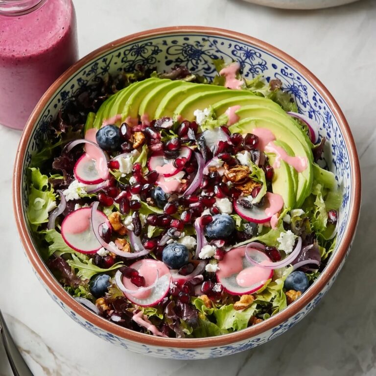 Blueberry Pistachio Salad with Pomegranate Honey Dressing Recipe