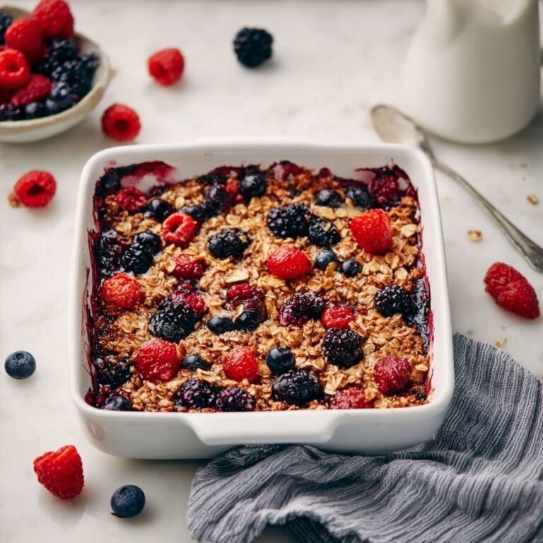 Baked Oatmeal with Fresh Berries and Warm Spices Recipe