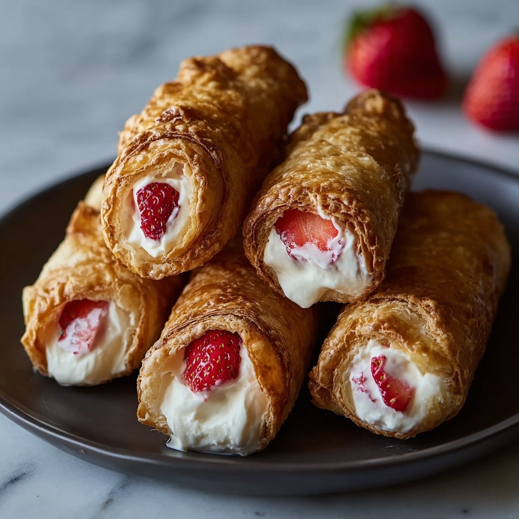 Strawberry Cheesecake Eggroll Bites Recipe - Recipe Image