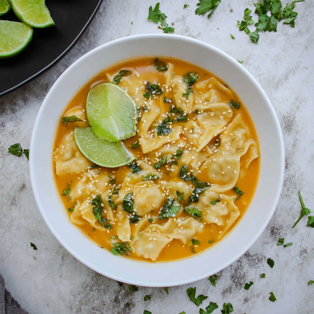 Thai Red Curry Dumpling Soup Recipe - Recipe Image