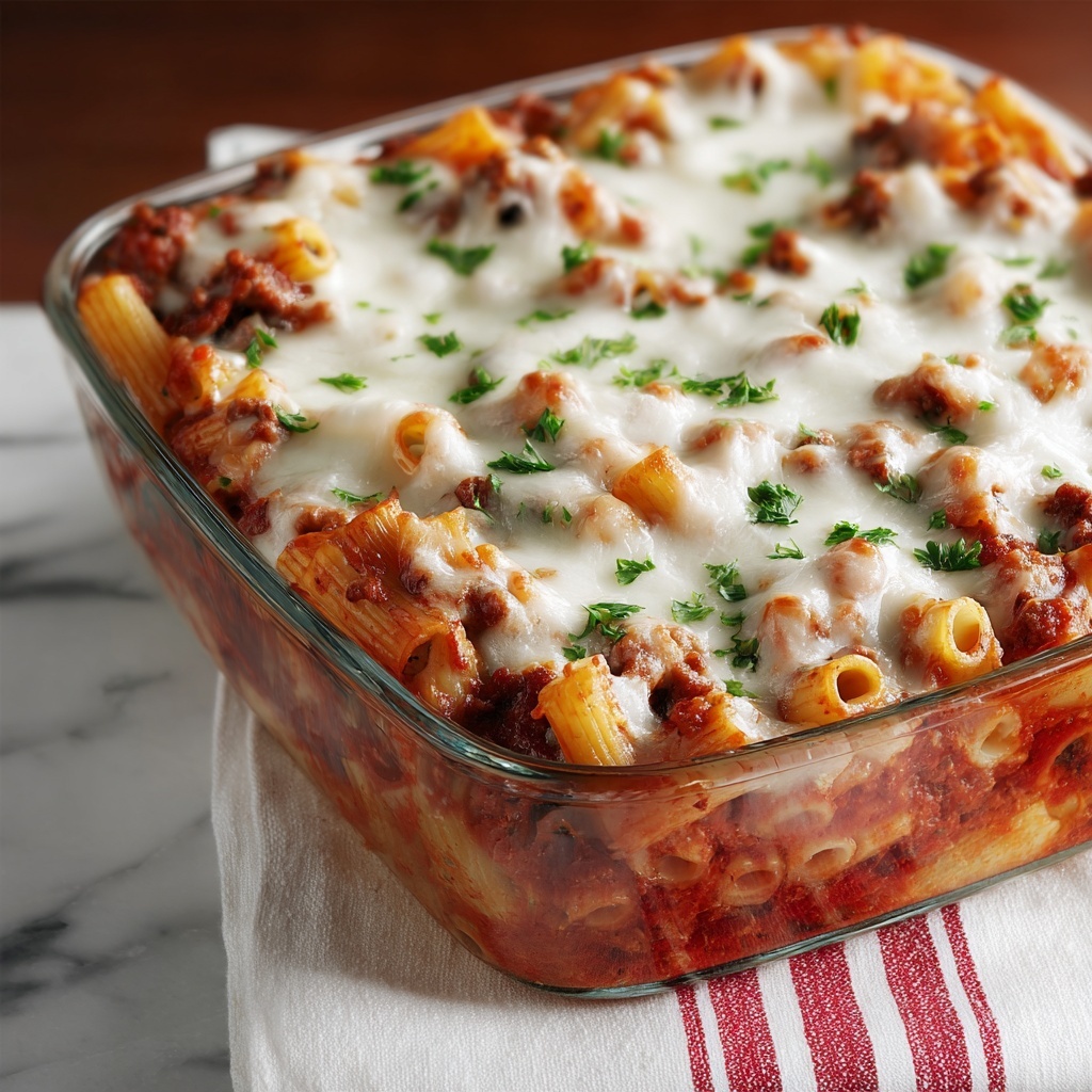 Delicious Meatless Baked Ziti Recipe - Recipe Image