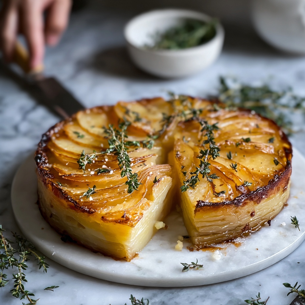 Crispy Balsamic Thyme Potato Torte Recipe - Recipe Image