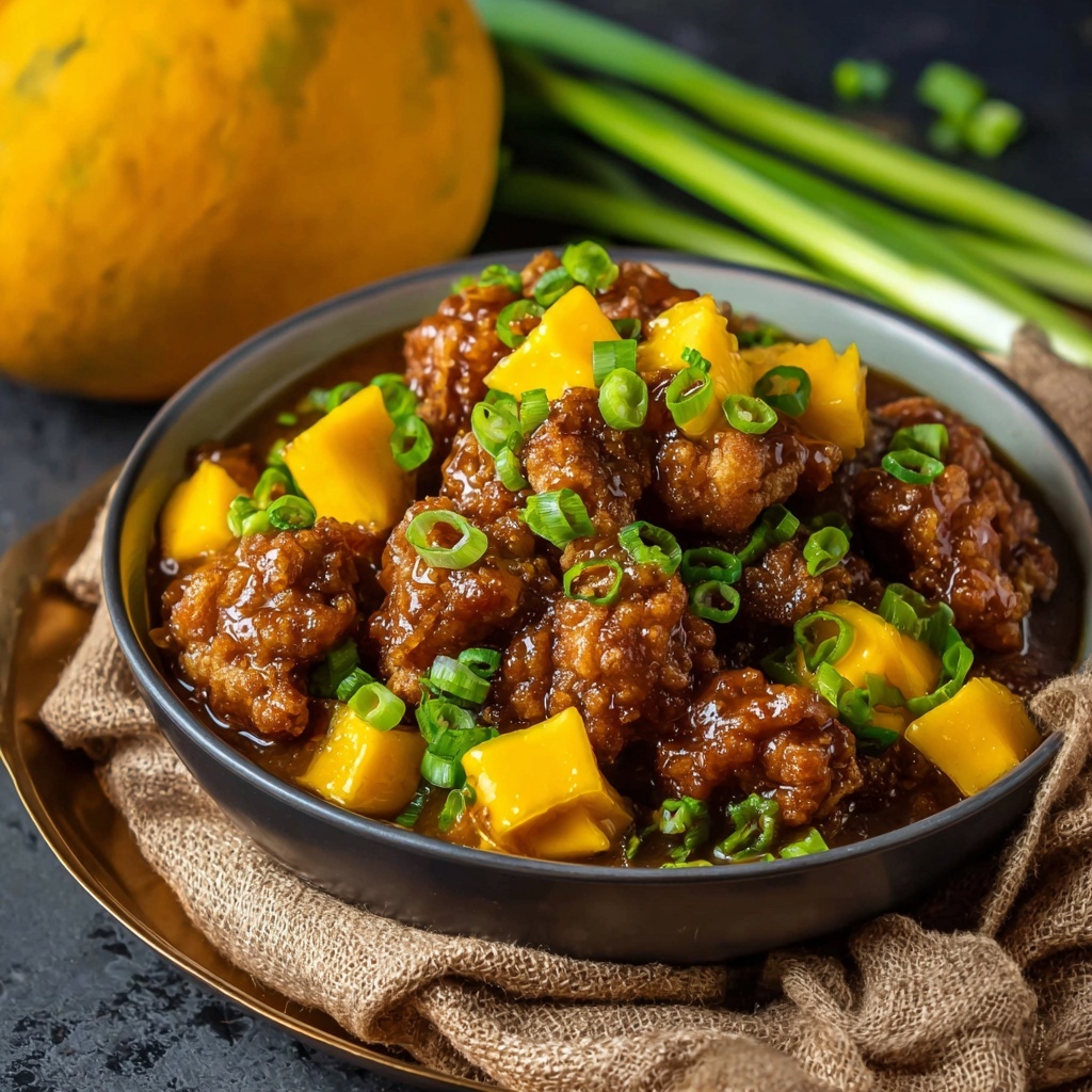 Chinese Style Mango Chicken Stir Fry Recipe - Recipe Image
