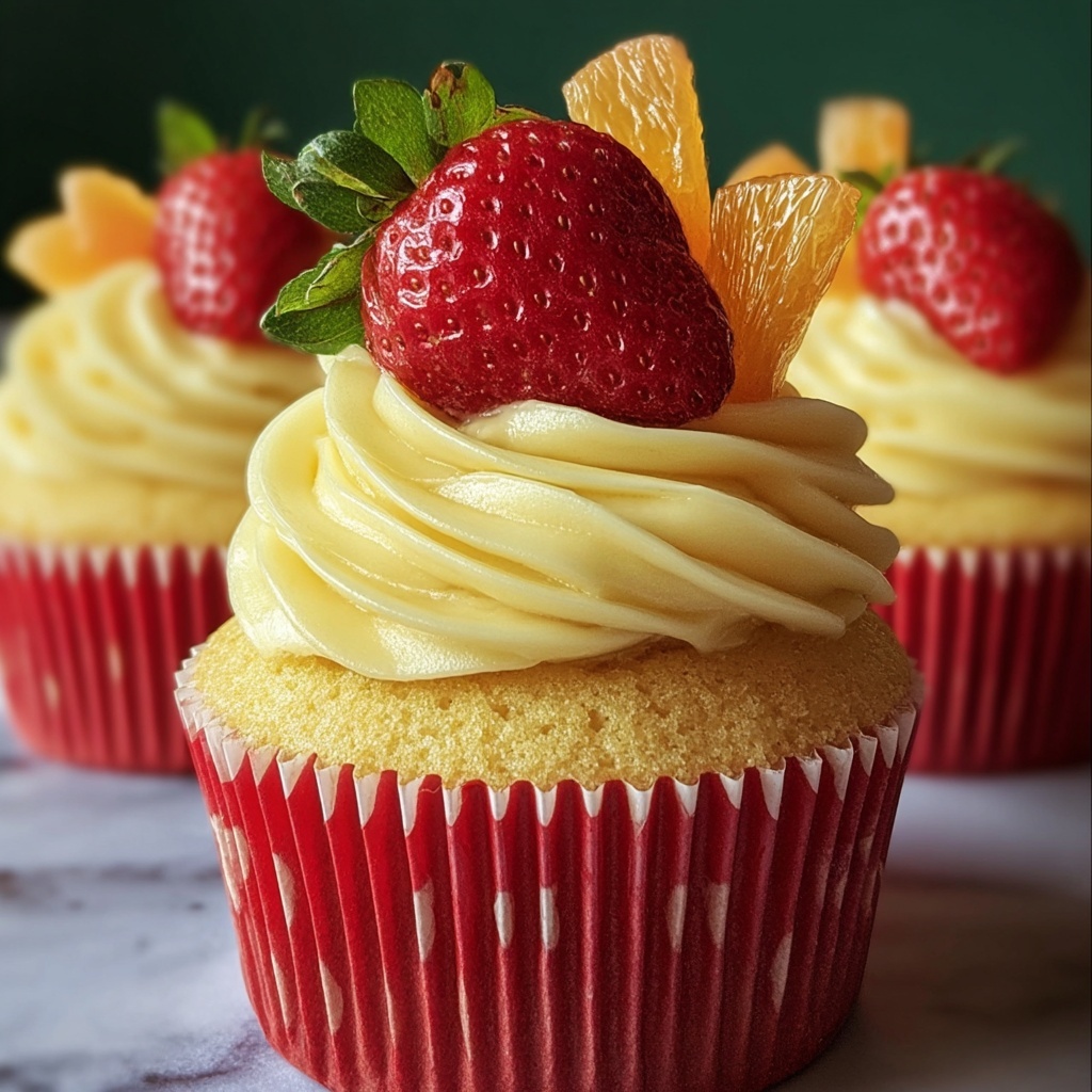 Strawberry Mango Margarita Cupcakes Recipe - Recipe Image