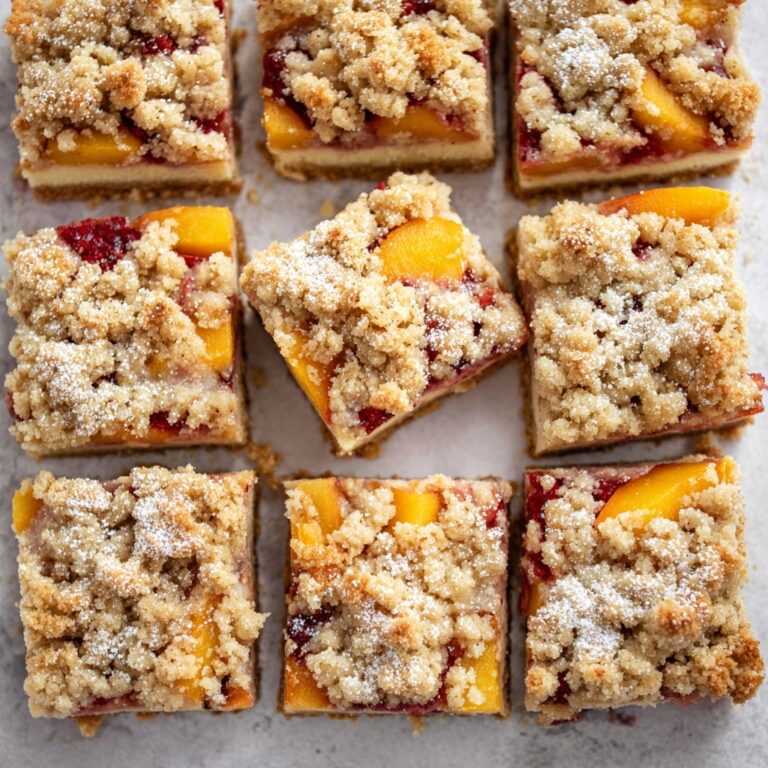Peach Cobbler Cheesecake Bars Recipe