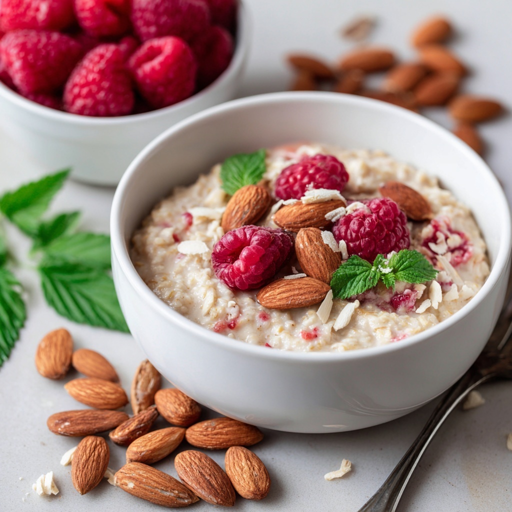 Raspberry Almond Oatmeal Recipe - Recipe Image