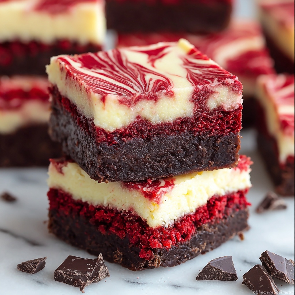Decadent Red Velvet Cheesecake Brownies Recipe - Recipe Image