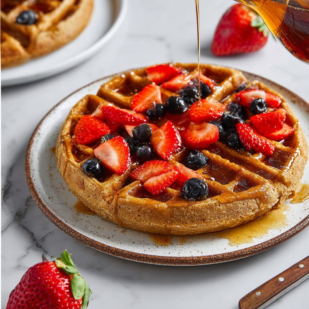 Easy High Protein Waffles Recipe - Recipe Image