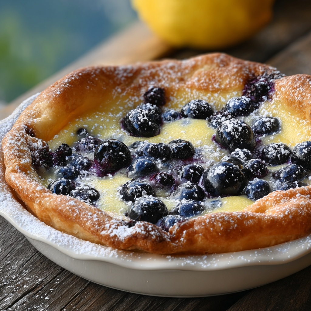 Blueberry Lemon Dutch Baby Recipe - Recipe Image