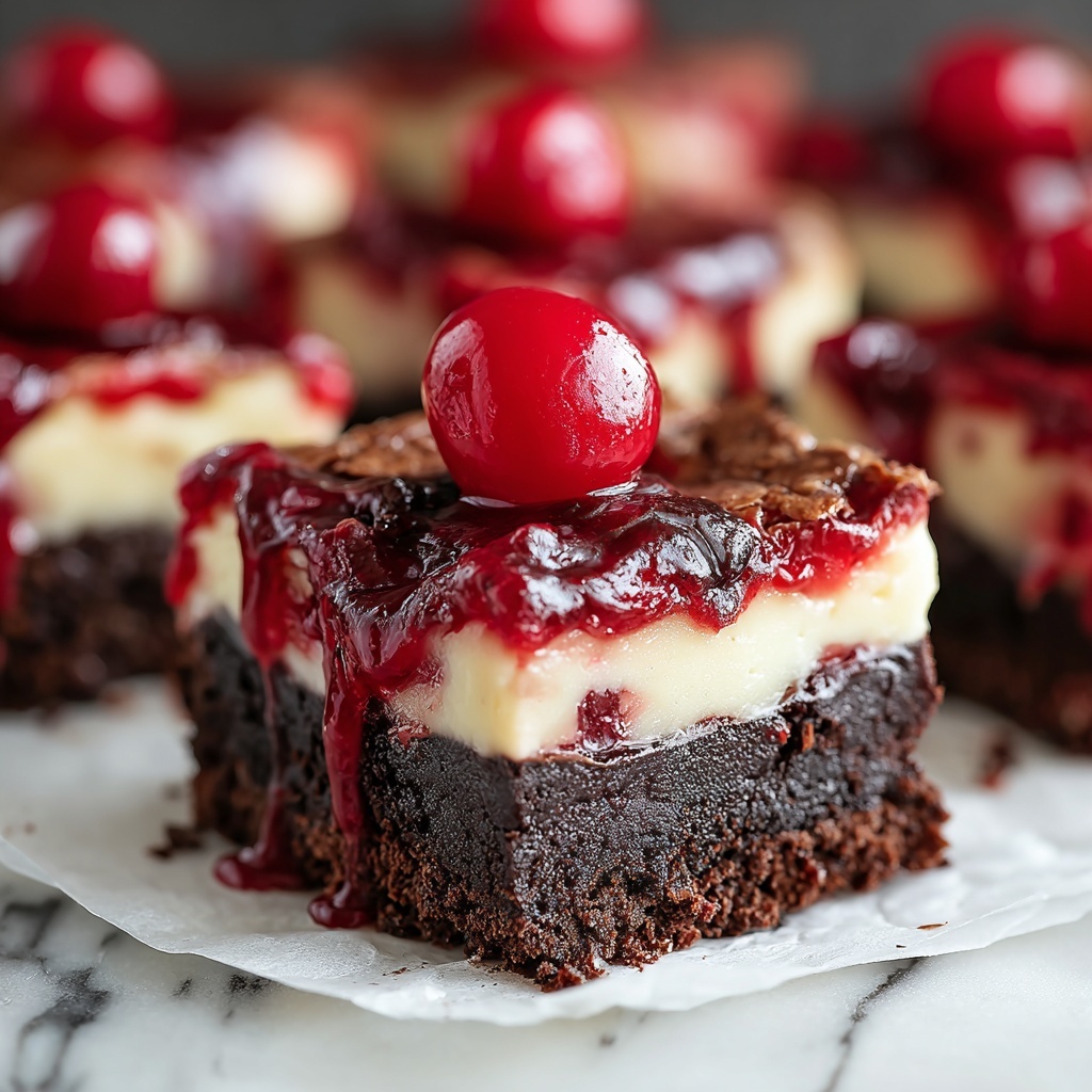 Cherry Cheesecake Brownies Recipe - Recipe Image