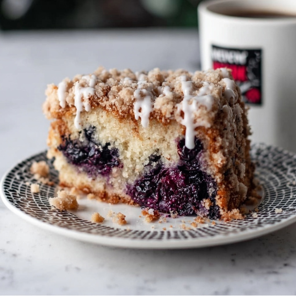 Lemon Blueberry Coffee Cake with Lemon Glaze Recipe - Recipe Image