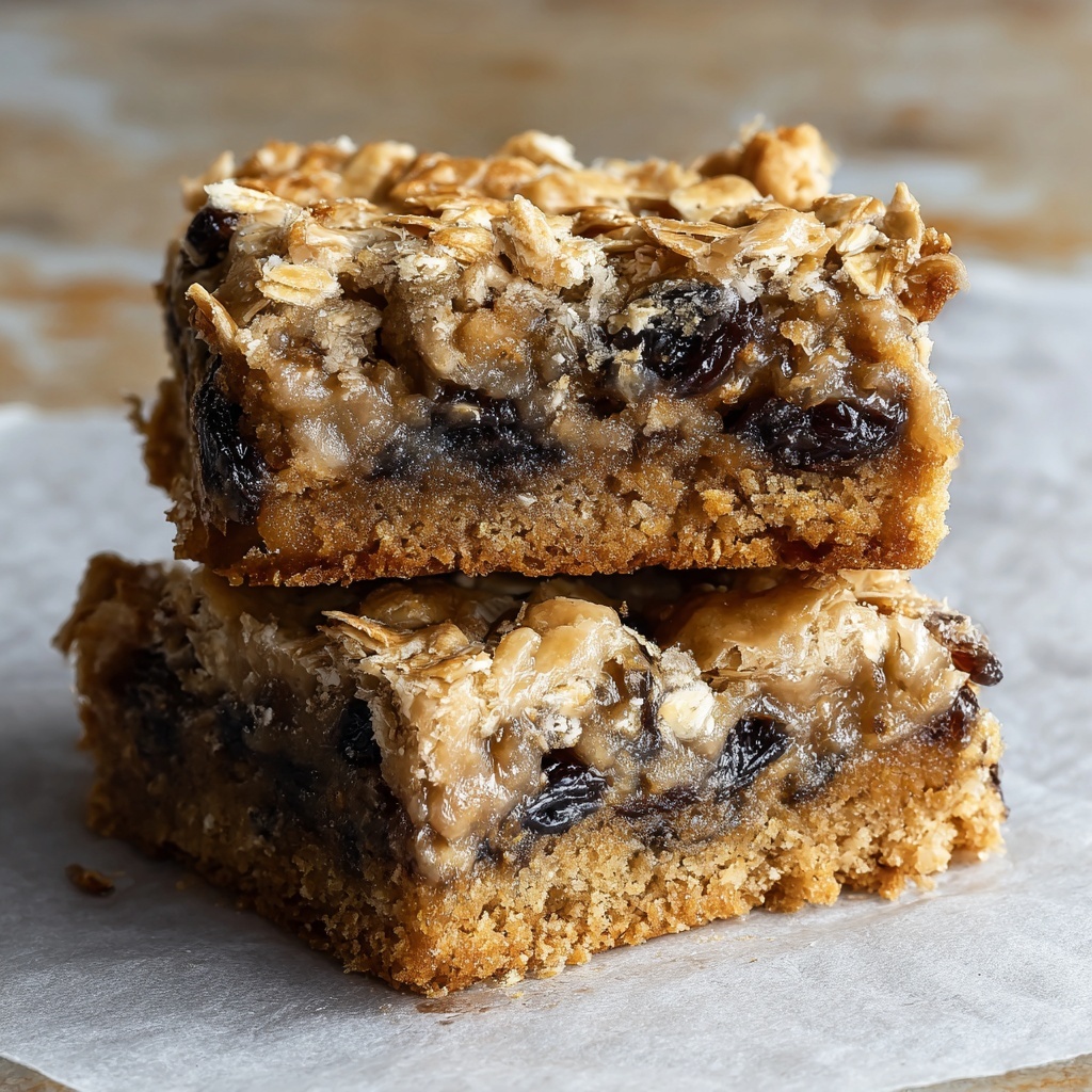 Oatmeal Raisin Cookie Bars Recipe - Recipe Image