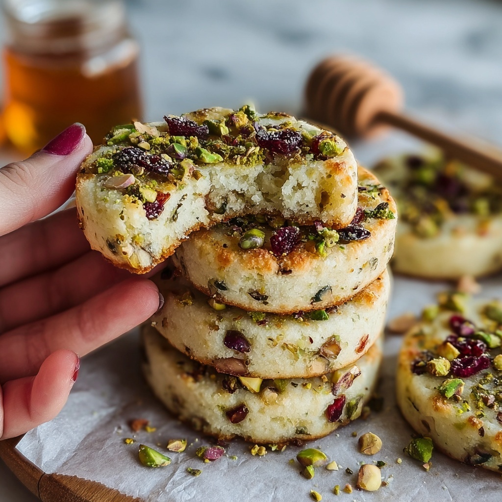 Salty Smoked Pistachio and Honey Shortbread Cookies Recipe - Recipe Image