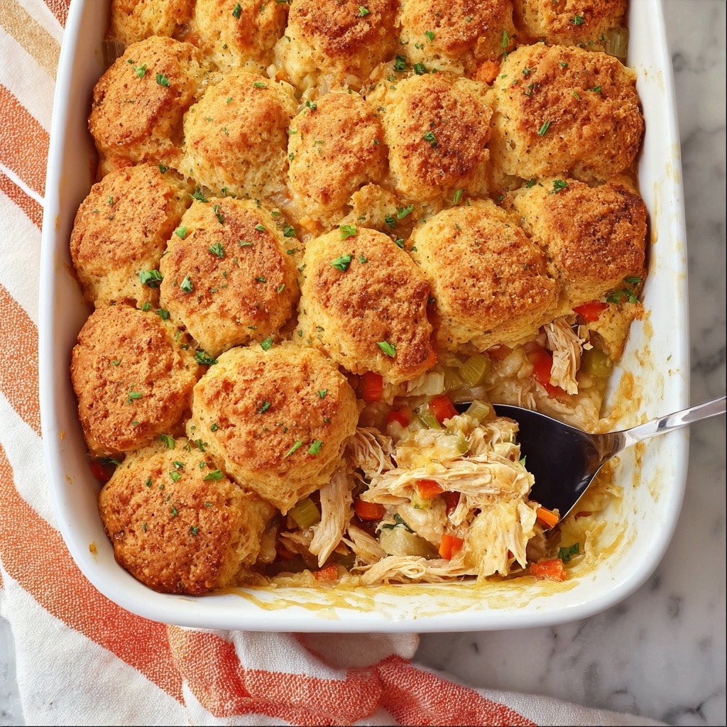 Buffalo Chicken Pot Pie with Biscuit Crust Recipe - Recipe Image