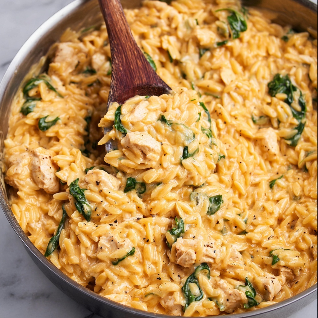Creamy Chicken Orzo Recipe - Recipe Image