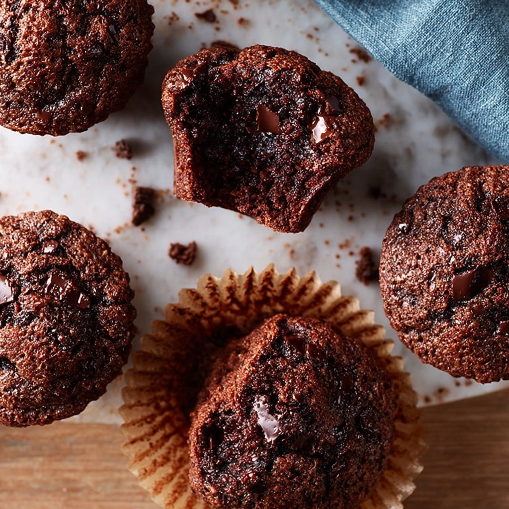 Chocolate Chocolate Chip Muffins Recipe - Recipe Image