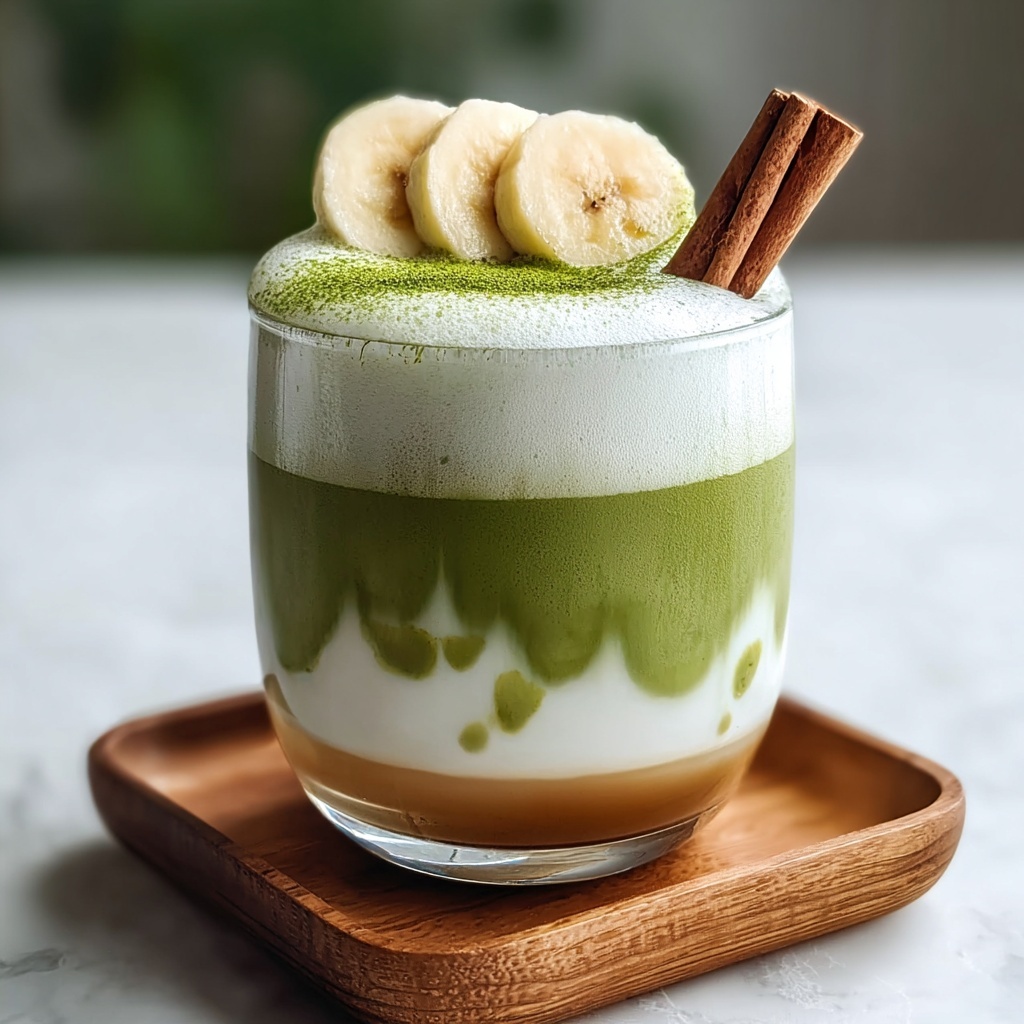 Creamy Easy Banana Matcha Latte for a Refreshing Boost Recipe - Recipe Image