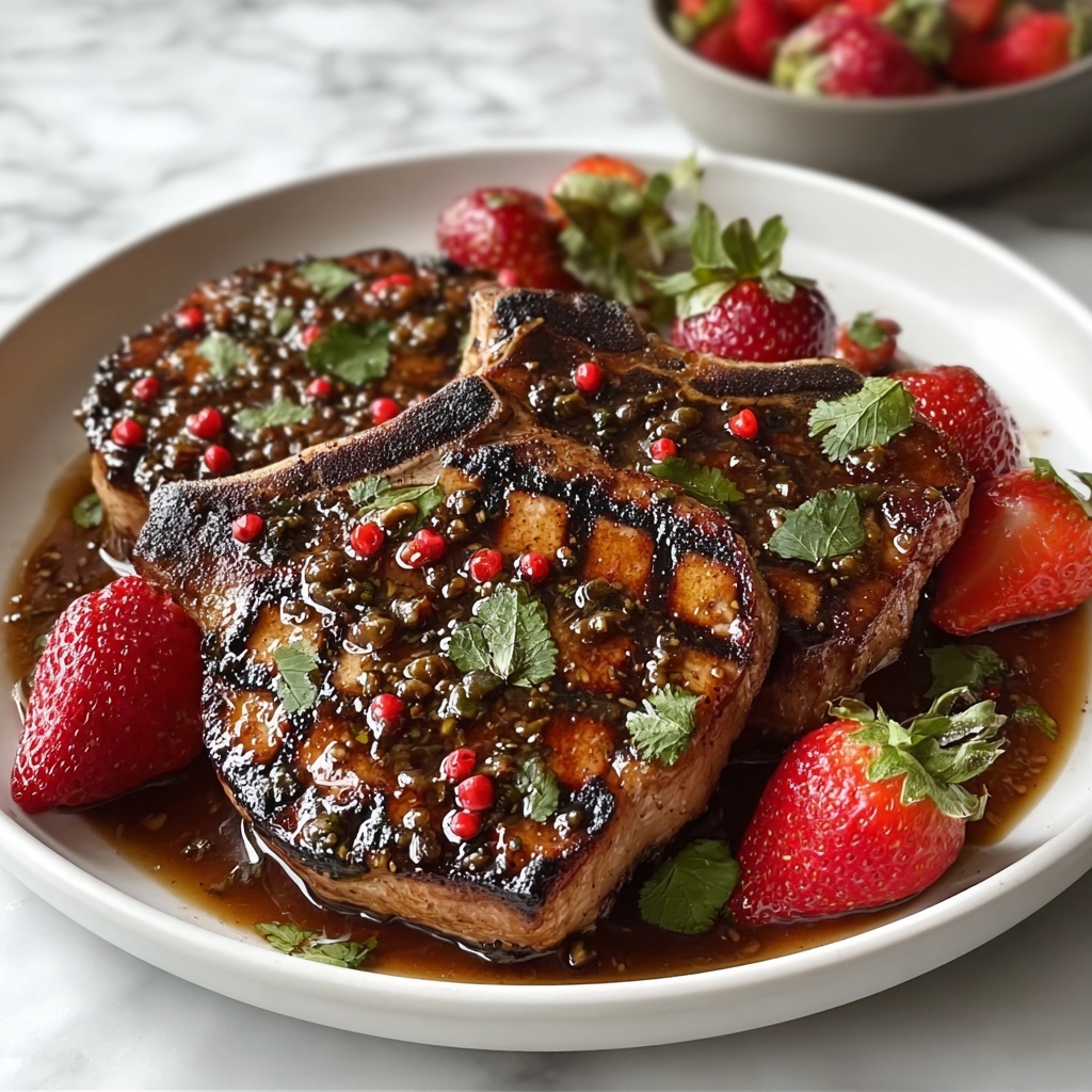 Strawberry Balsamic Pork Chops Recipe - Recipe Image