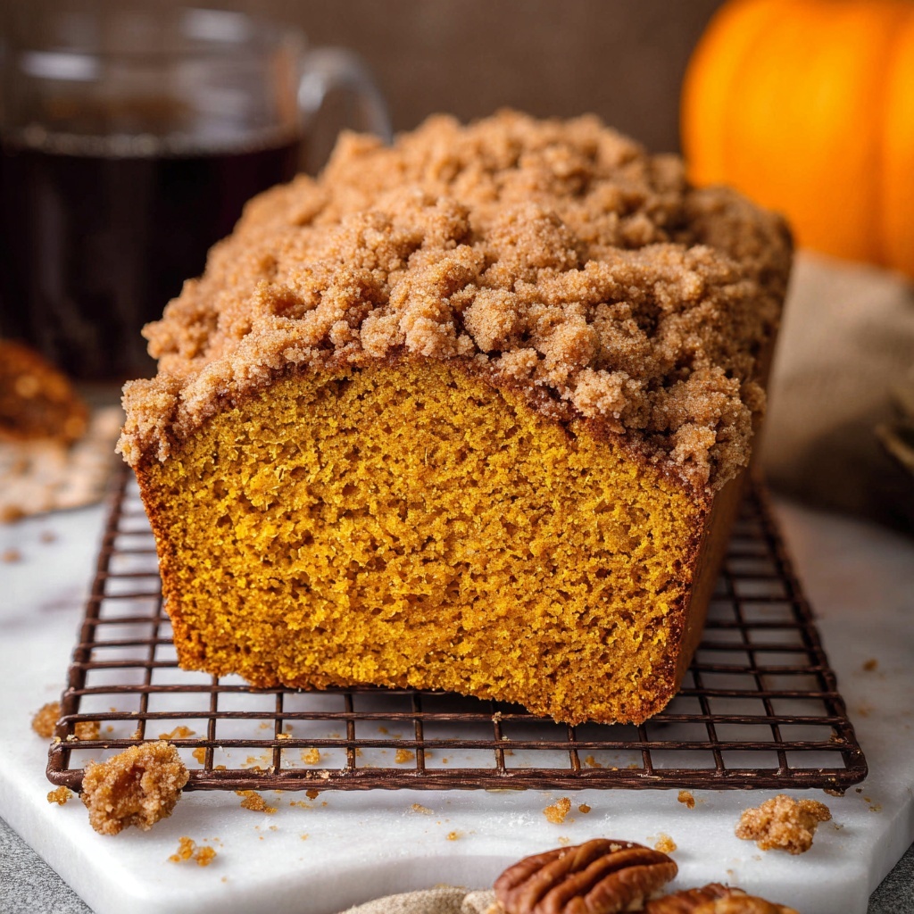 Pecan Streusel Pumpkin Bread Recipe - Recipe Image