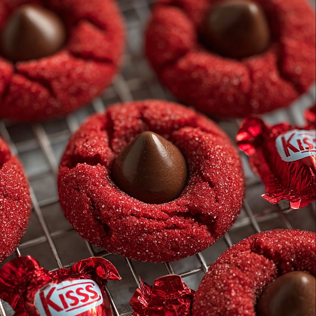 Red Velvet Blossom Cookies Recipe - Recipe Image