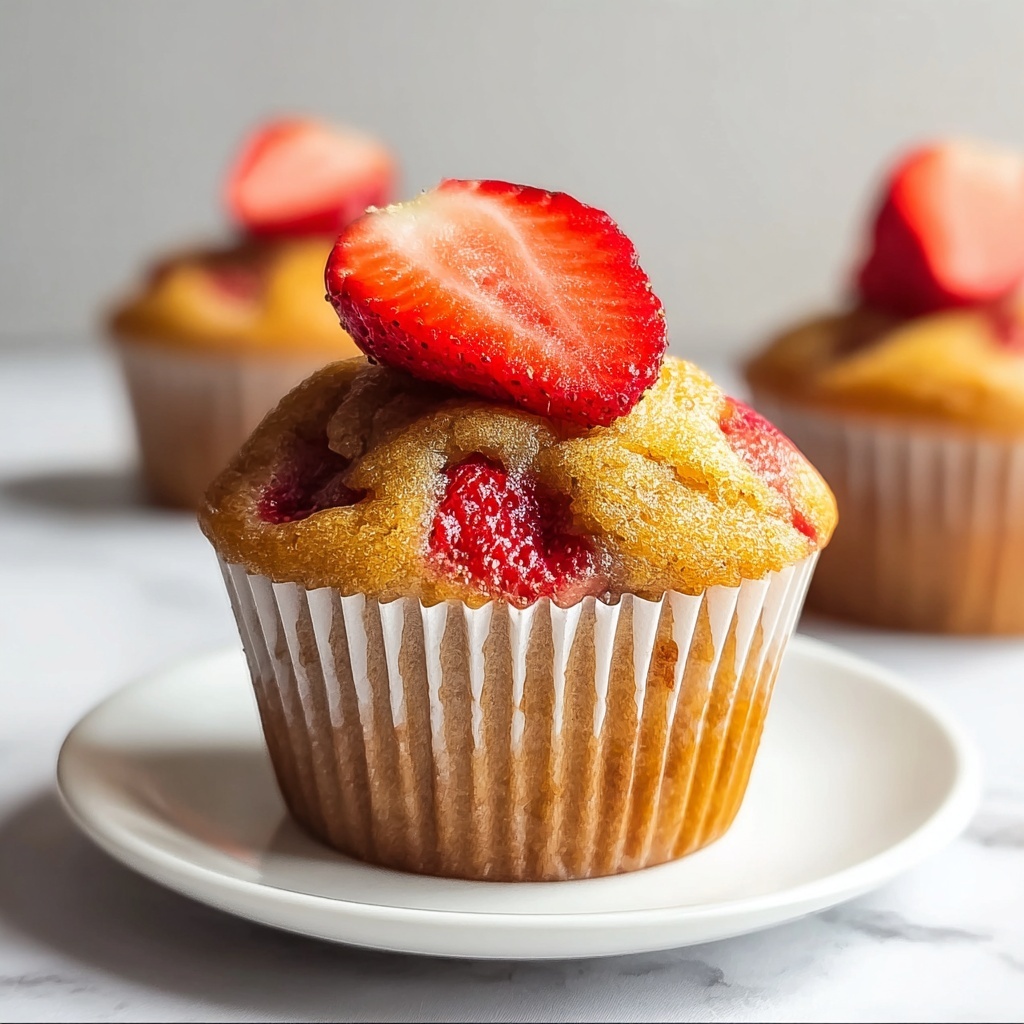 Healthy Strawberry Banana Yogurt Muffins Recipe - Recipe Image
