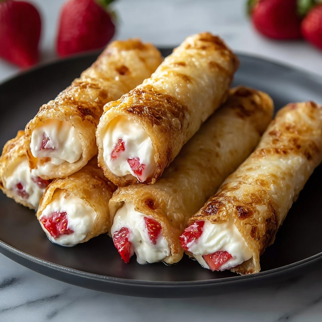 Strawberry Cheesecake Eggroll Bites Recipe - Recipe Image