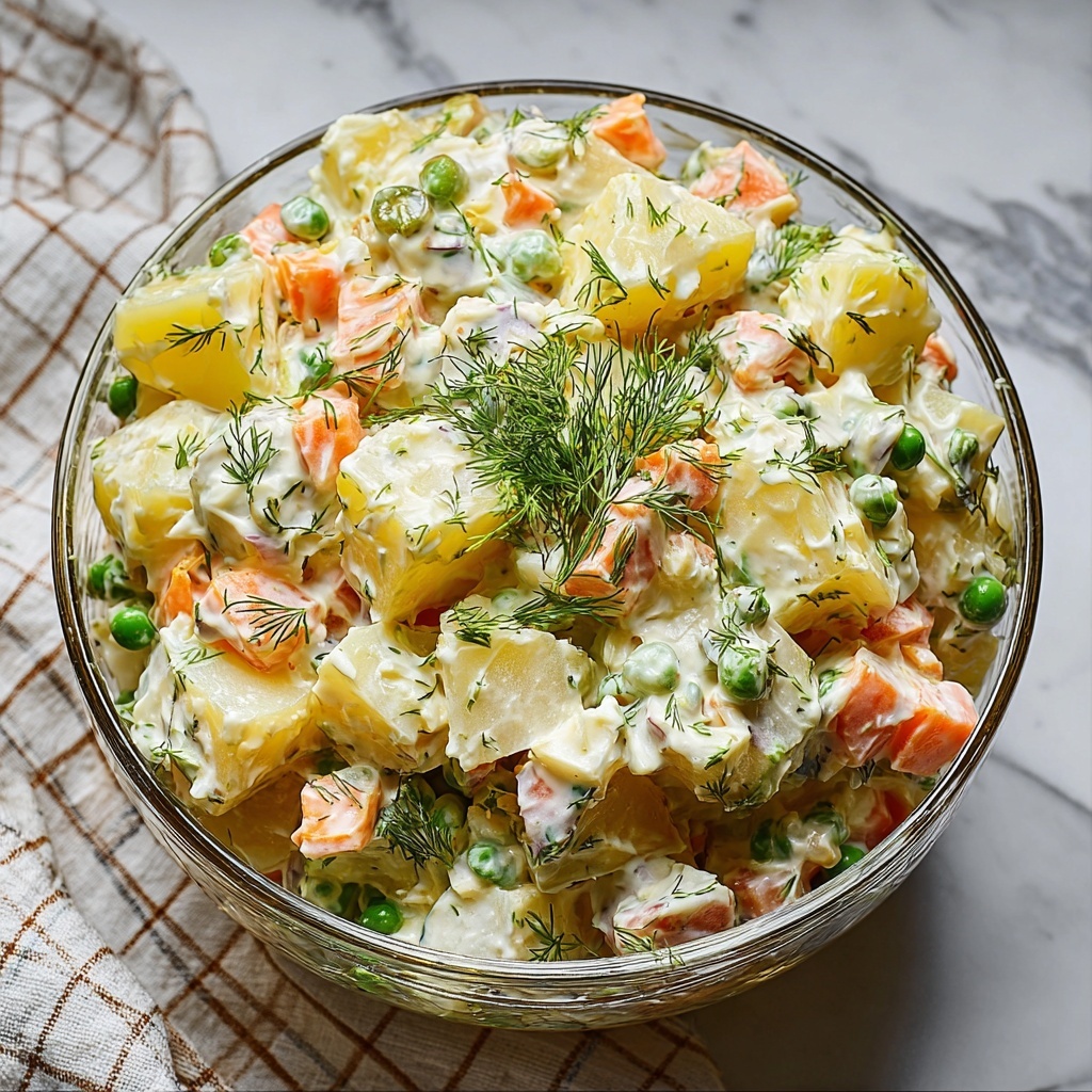 Olivier Salad – Russian Potato Salad Recipe - Recipe Image