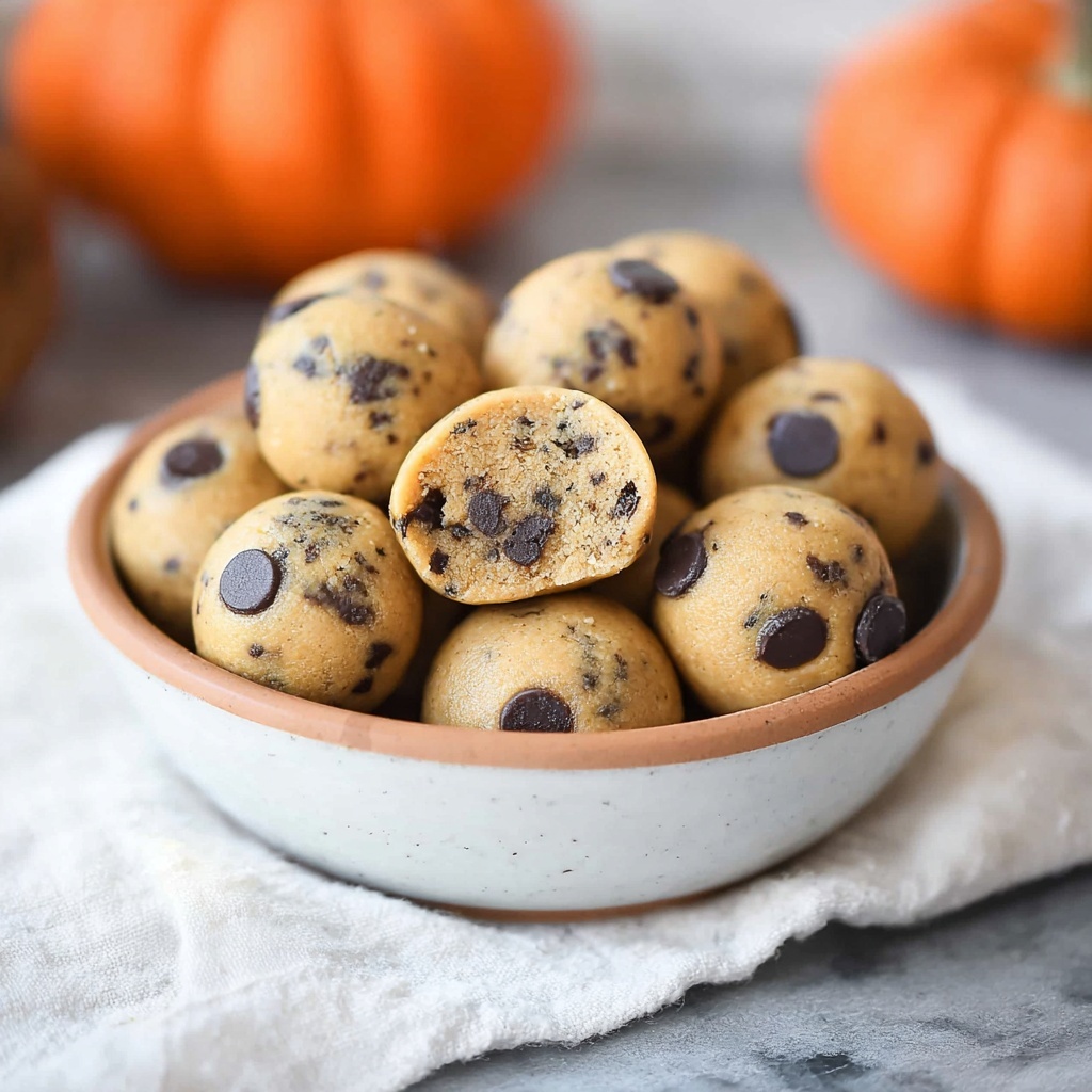 Pumpkin Chocolate Chip Cookie Dough Bites Recipe - Recipe Image